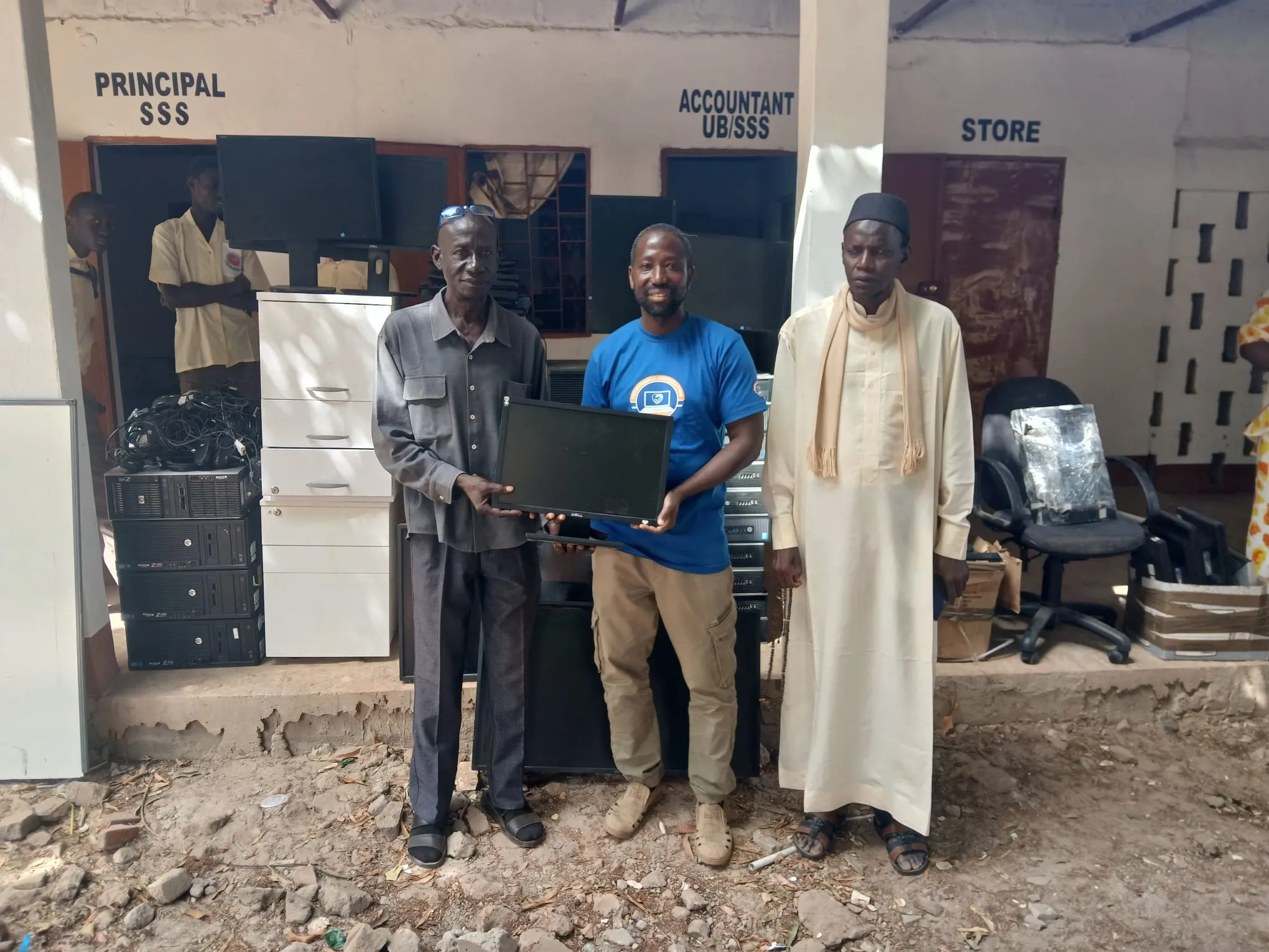 Refurbished laptops being donated to students in The Gambia